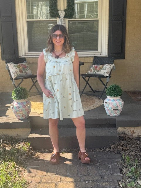 Floral Ruffle Mini Dress