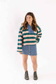 Striped Quarter-Zip Pullover