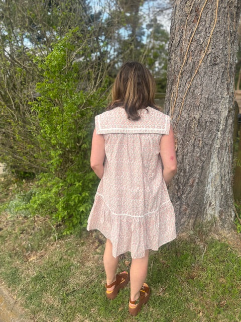 Collared Floral Mini Dress