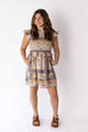 Boho Paisley Smocked Ruffle Dress