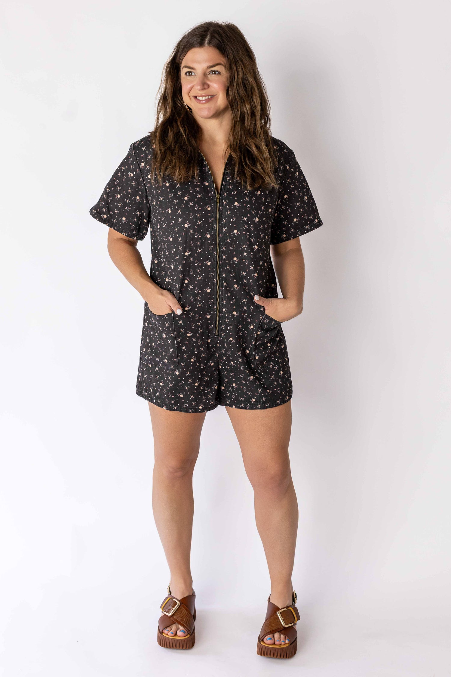 Floral Zip Romper