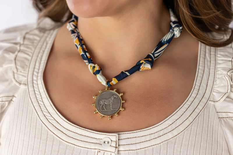 Derby Days Scarf Necklace Midnight