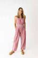 Seersucker Check Print Jumpsuit